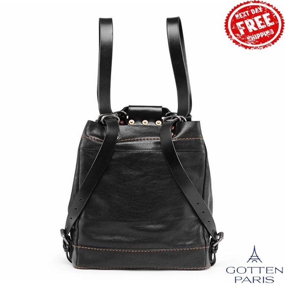 Women\'s Genuine Leather Canna Backpack Black Women\'s Bag main image 9